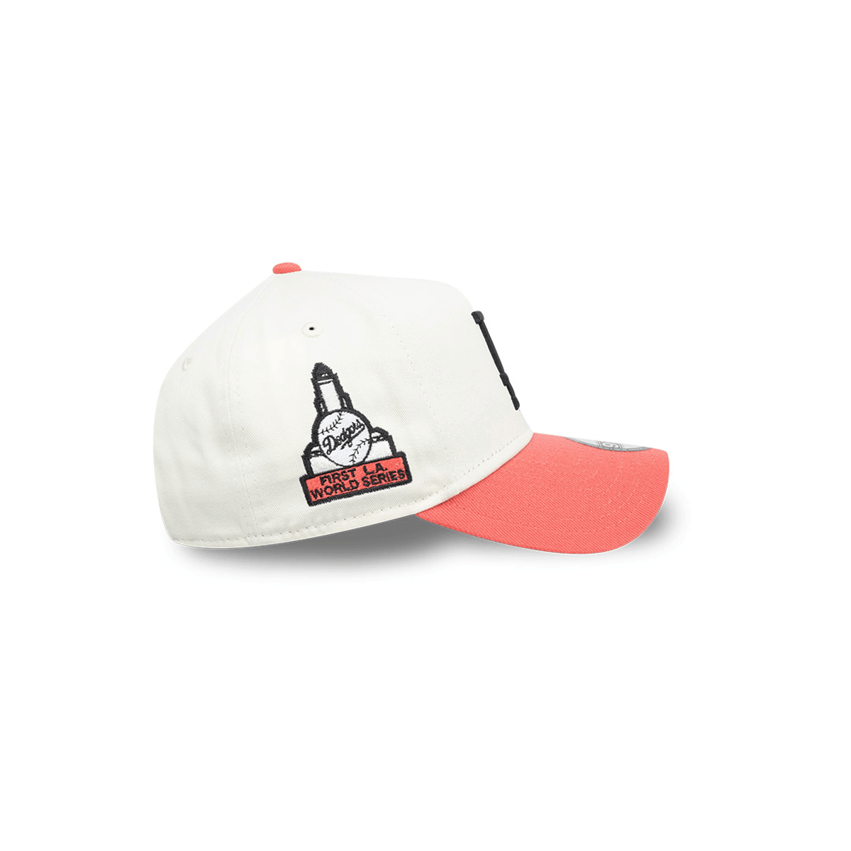 NEW ERA 9FORTY A-FRAME MLB LOS ANGELES DODGERS  TONAL CHROME CORAL GORRA AJUSTABLE BLANCA