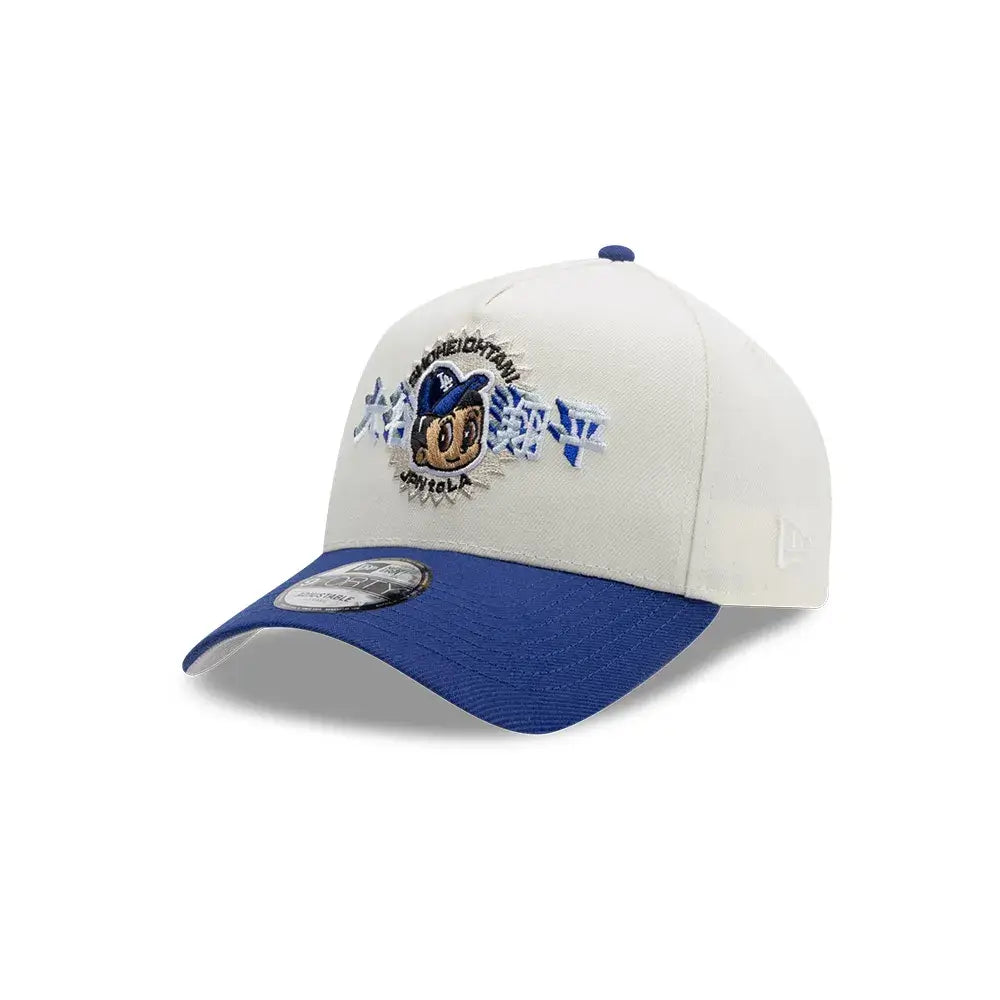 NEW ERA 9FORTY A-FRAME MLB LOS ANGELES DODGERS OHTANI CHROME DARK ROYAL GORRA AJUSTABLE BLANCA