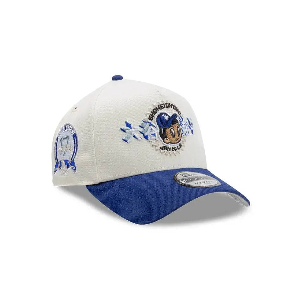 NEW ERA 9FORTY A-FRAME MLB LOS ANGELES DODGERS OHTANI CHROME DARK ROYAL GORRA AJUSTABLE BLANCA