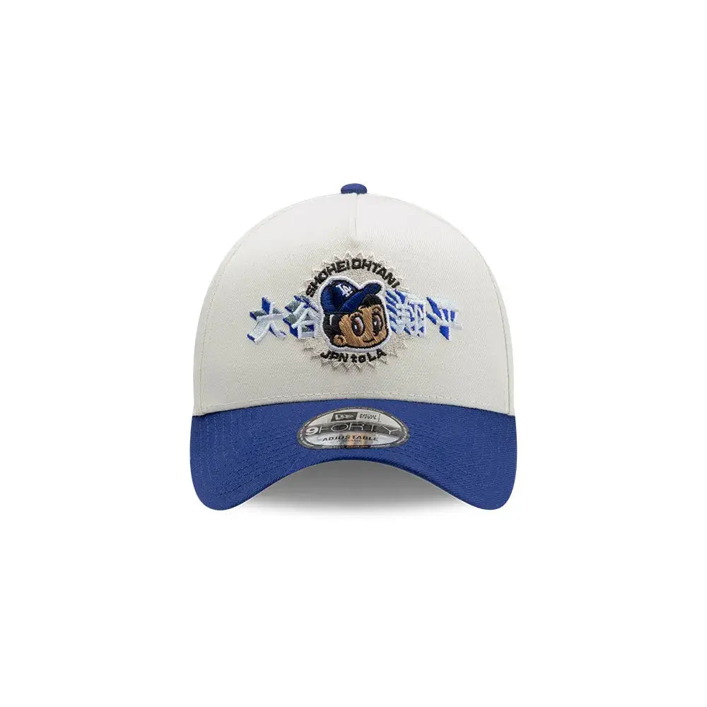 NEW ERA 9FORTY A-FRAME MLB LOS ANGELES DODGERS OHTANI CHROME DARK ROYAL GORRA AJUSTABLE BLANCA