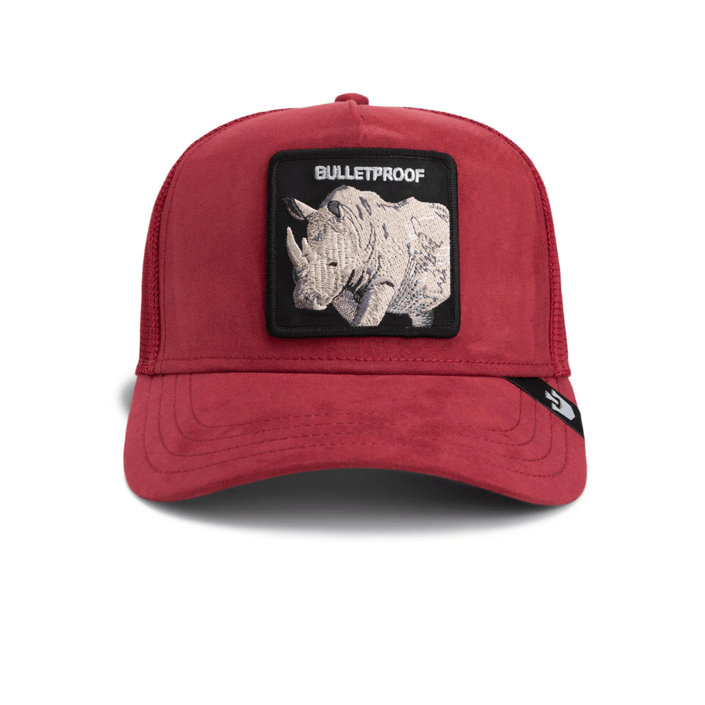 GOORIN BROS THE SUEDE RHINO GORRA CAMIONERA AJUSTABLE ROJA