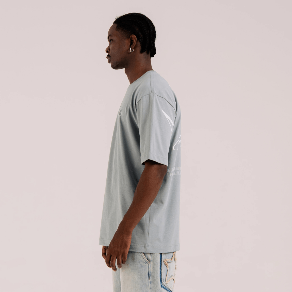 AURUM STARS I GREY STARDUST CAMISETA SEMI OVERSIZED GRIS