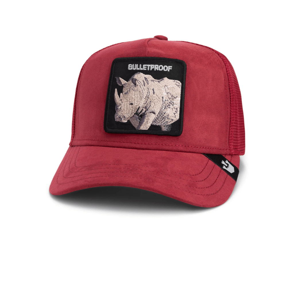 GOORIN BROS THE SUEDE RHINO GORRA CAMIONERA AJUSTABLE ROJA