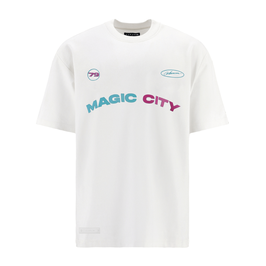 AURUM METROPOLIS III MIAMI 2.0 CAMISETA OVERSIZED BLANCA