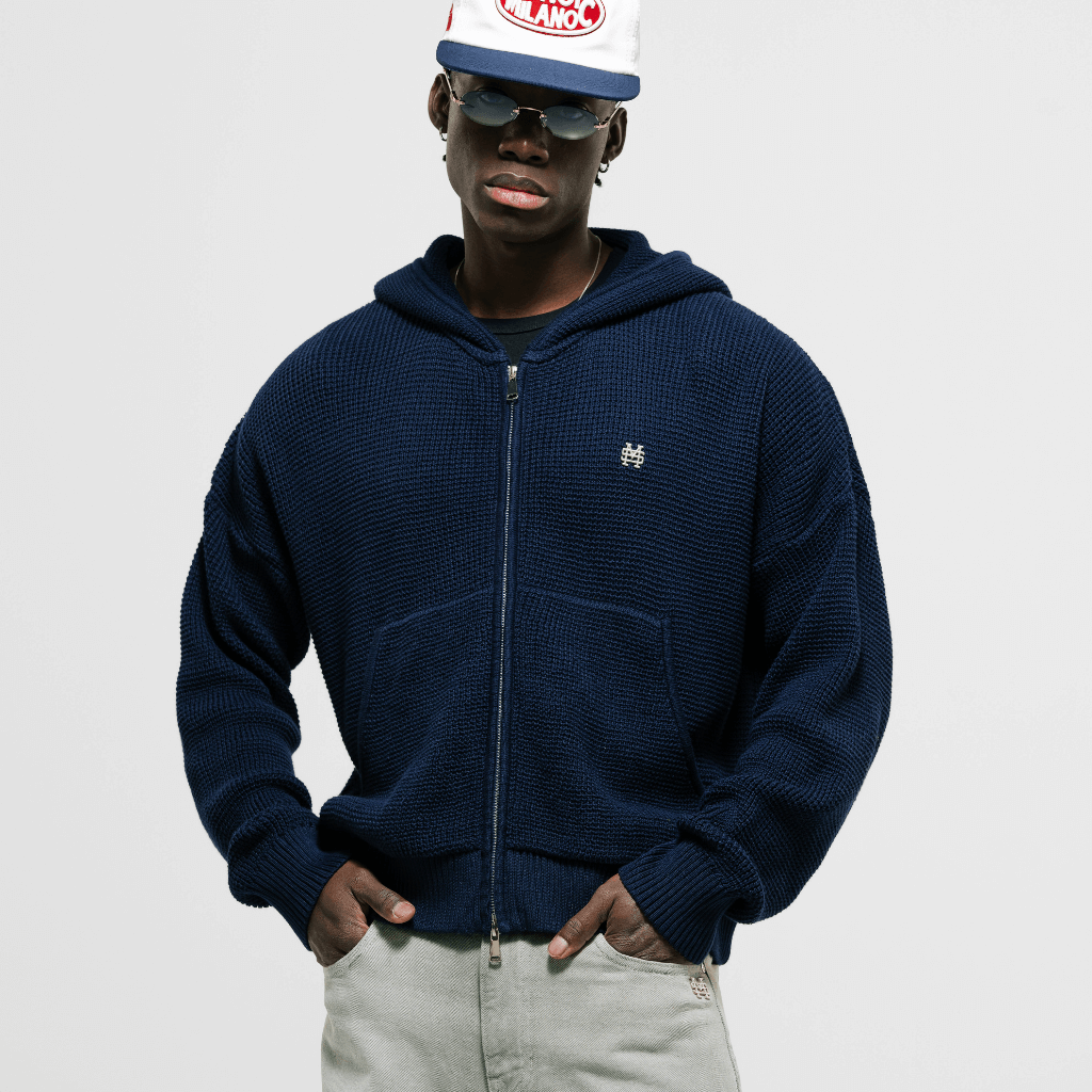 MONOIC TUTTO BENE 2 ZIP KNITWEAR BUZO AZUL NAVY