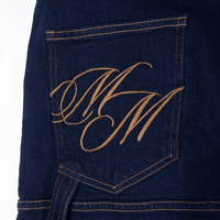 CULTUREWISE TWO STROKE SAINTS SHORTS STRAIGTH RAW DENIM AZUL