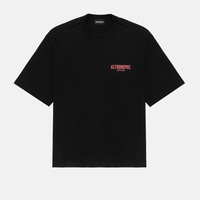 ASTRONOMIC ANDIAMO PIANO, MY FRIEND TUTTO PASSA CAMISETA OVERSIZED NEGRA