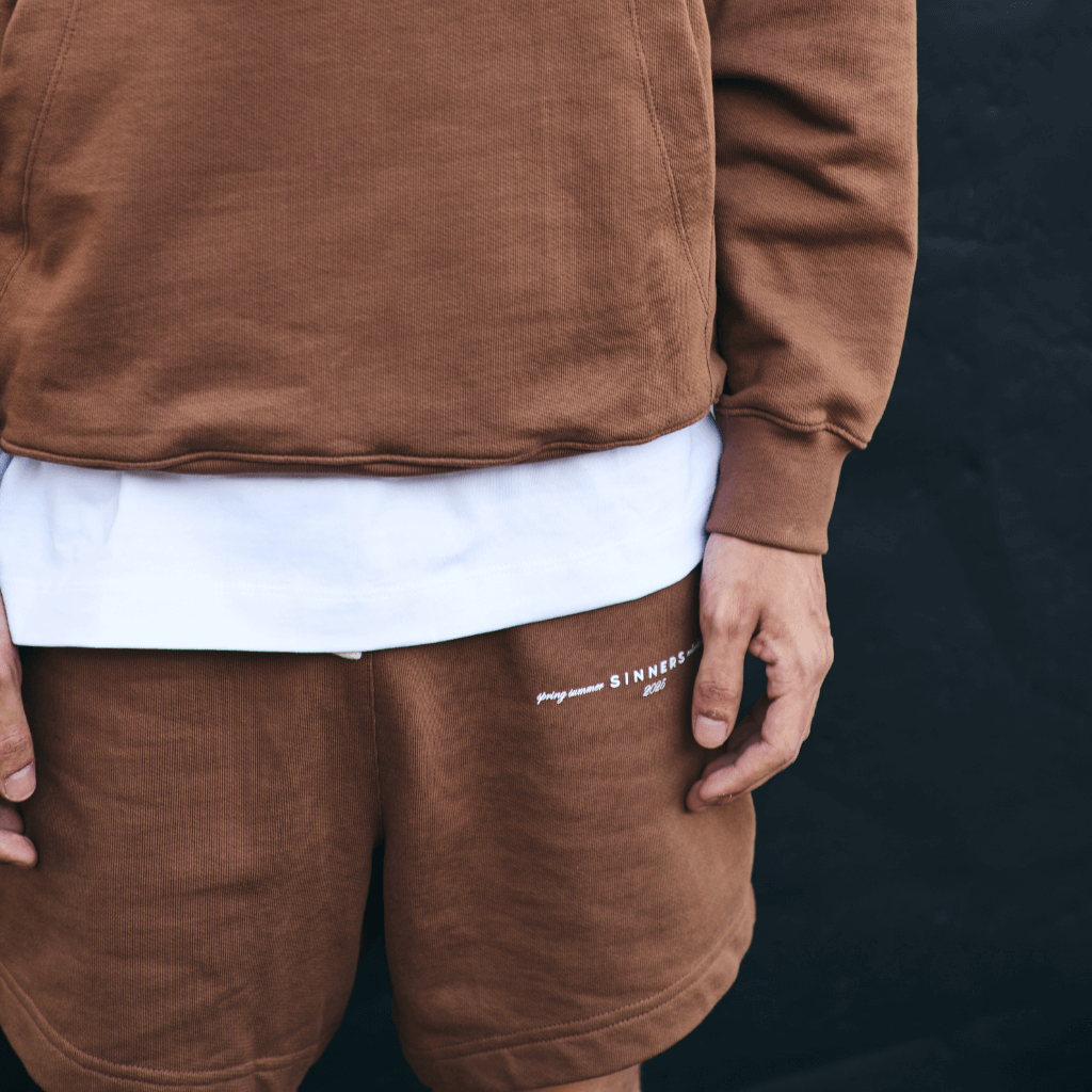 SINNERS GARMENTS SHORTS DE ALGODON CAFE