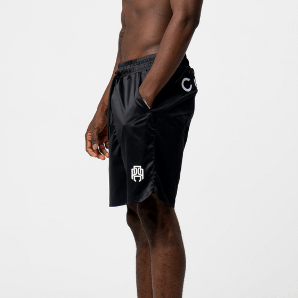 AP CROWN GODS LANGUAGE CROWN BLACK SHORTS NEGROS