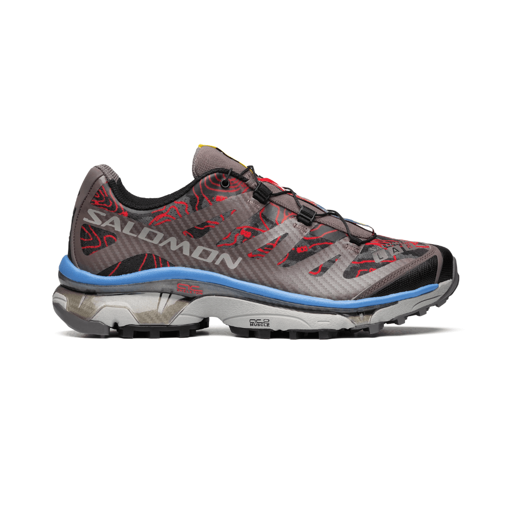 TENIS SALOMON XT-4 "TOPOGRAPHY" CAFE / ROJOS