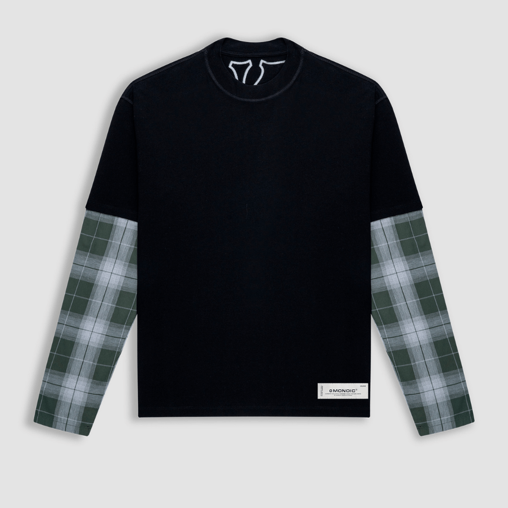 MONOIC TUTTO BENE I CAMISETA OVERSIZED CORE DOBLE MANGA NEGRA