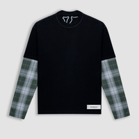 MONOIC TUTTO BENE I CAMISETA OVERSIZED CORE DOBLE MANGA NEGRA