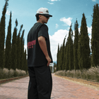ASTRONOMIC ANDIAMO PIANO, MY FRIEND TUTTO PASSA CAMISETA OVERSIZED NEGRA