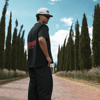 ASTRONOMIC ANDIAMO PIANO, MY FRIEND TUTTO PASSA CAMISETA OVERSIZED NEGRA