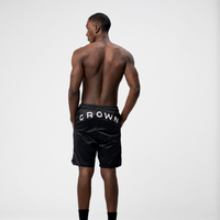 AP CROWN GODS LANGUAGE CROWN BLACK SHORTS NEGROS