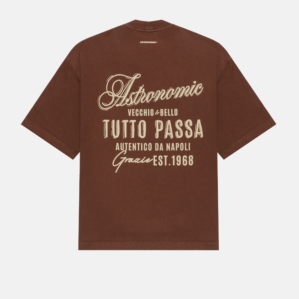 ASTRONOMIC ANDIAMO PIANO, MY FRIEND VECCHIO Y BELLO CAMISETA OVERSIZED CAFE
