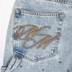 CULTUREWISE TWO STROKE SAINTS SHORTS STRAIGTH CLARO CON PIEDRAS AZUL
