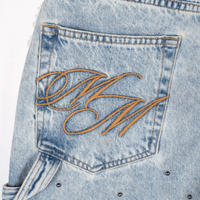 CULTUREWISE TWO STROKE SAINTS SHORTS STRAIGTH CLARO CON PIEDRAS AZUL