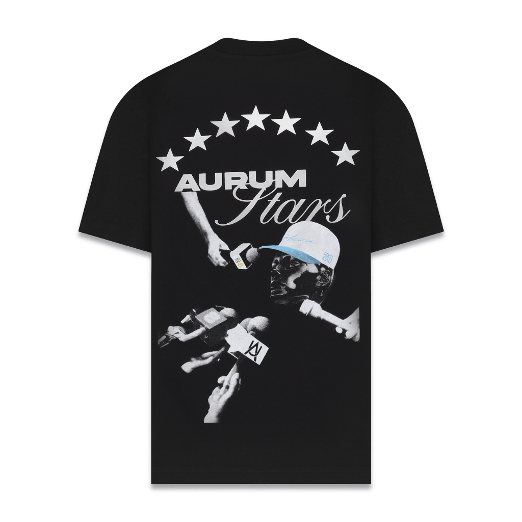 AURUM STARS I KB CAMISETA OVERSIZED NEGRA