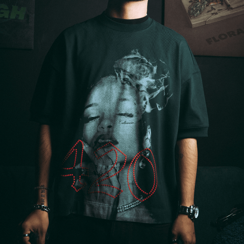 CULTURE WISE PASS THE LOVE CAMISETA OVERSIZED RIRI 420 VERDE