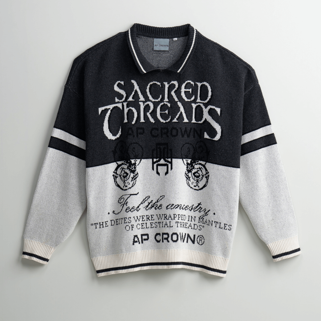 AP CROWN HILOS SAGRADOS AHUR SACO REGULAR NEGRO/MARFIL