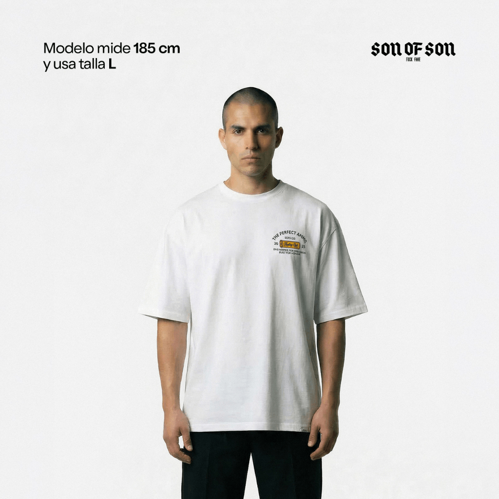 SON OF SON DALLAS TEXAS BLACK FLAG HUNTING CLUB CAMISETA OVERSIZED BLANCA