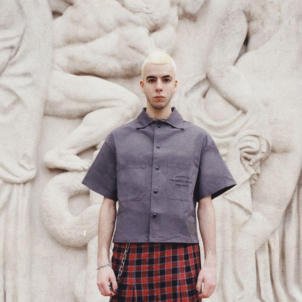 SINNERS LA BRUMA GRAY BUTTON SHIRT
