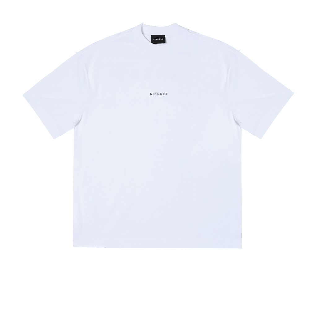 SINNERS GARMENTS LOGO CAMISETA OVERSIZE BLANCA