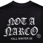 SINNERS NOT A NARCO FW25 CAMISETA BOXY NEGRA
