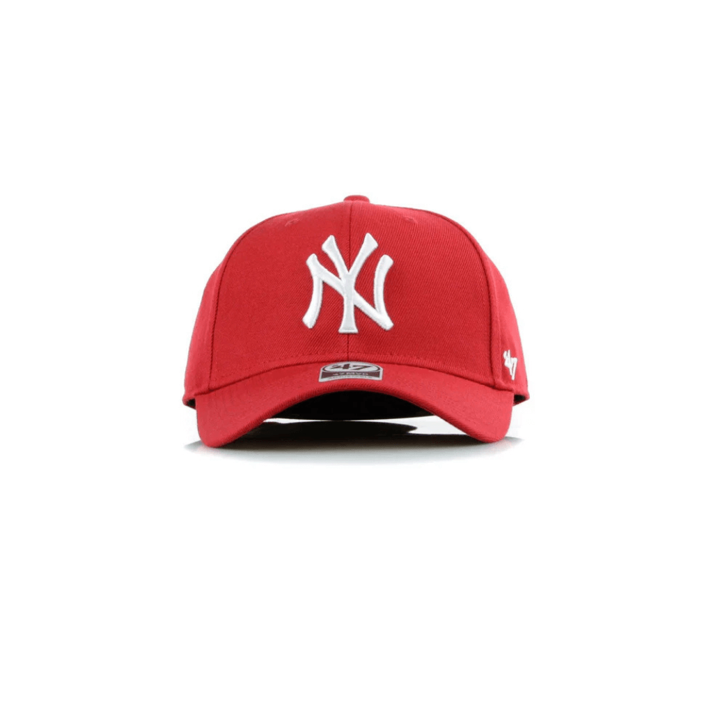 '47 MLB NY YANKEES WHITE LOGO RED ADJUSTABLE CAP 