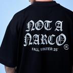 SINNERS NOT A NARCO FW25 CAMISETA BOXY NEGRA