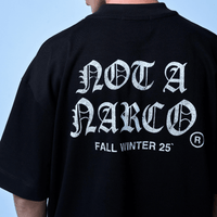 SINNERS NOT A NARCO FW25 CAMISETA BOXY NEGRA