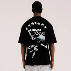 AURUM STARS I KB CAMISETA OVERSIZED NEGRA