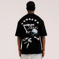 AURUM STARS I KB CAMISETA OVERSIZED NEGRA