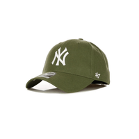 '47 MLB NY YANKEES WHITE LOGO GREEN ADJUSTABLE CAP 