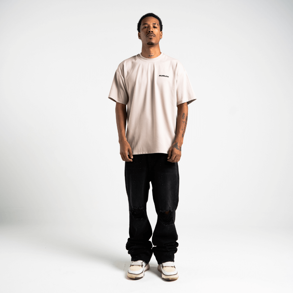 AURUM METROPOLIS III MOCHA LINE CAMISETA OVERSIZED CAFE
