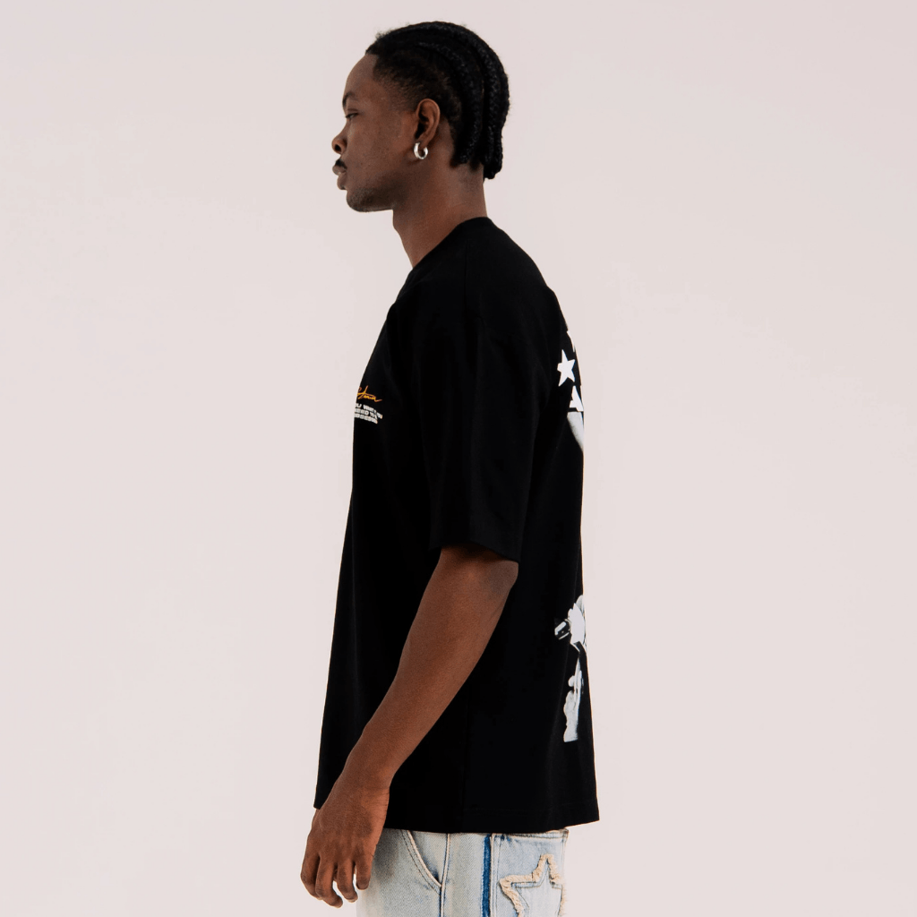 AURUM STARS I KB CAMISETA OVERSIZED NEGRA