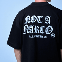 SINNERS NOT A NARCO FW25 CAMISETA BOXY NEGRA