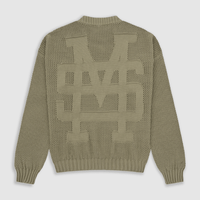 MONOIC TUTTO BENE 2 KNIT MONOGRAM SWEATER VERDE OLIVA