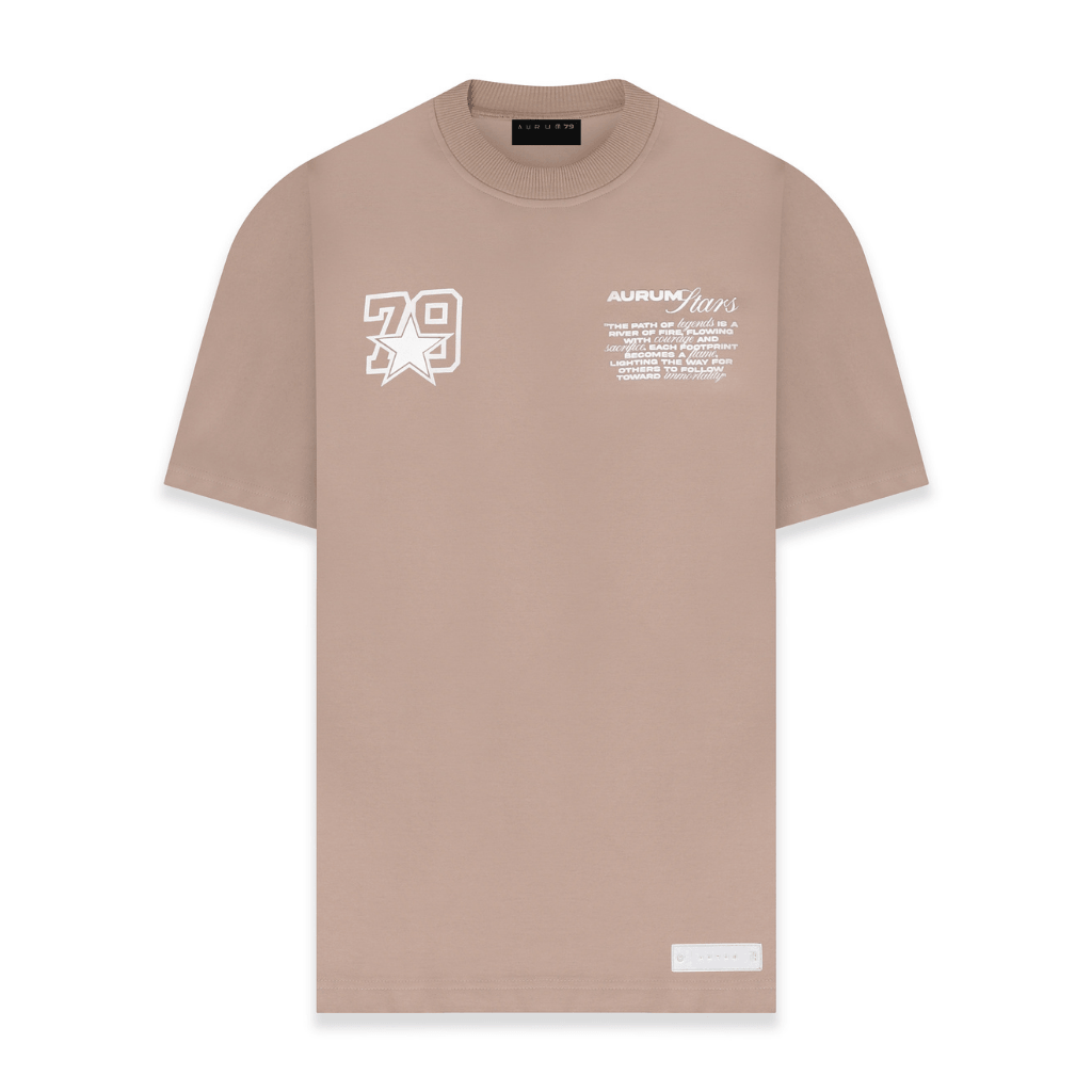 AURUM STARS I STAR AURA MOCHA CAMISETA OVERSIZE CAFE