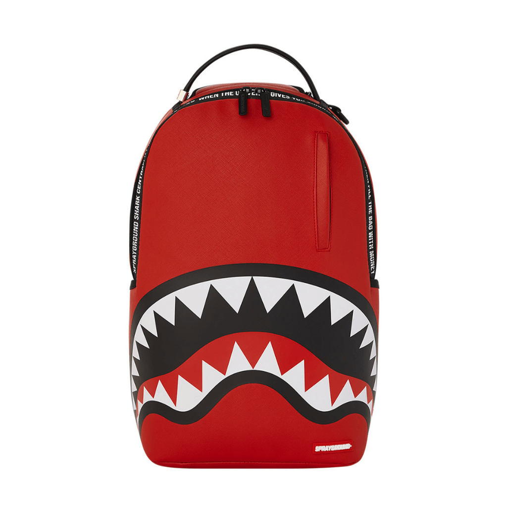 MORRAL SPRAYGROUND SHARK CENTRAL HOLDIN DOWN THE CITY DLXSV ROJO