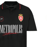 AURUM METROPOLIS III MONACO POLO CAMISETA LOOSE FIT NEGRA