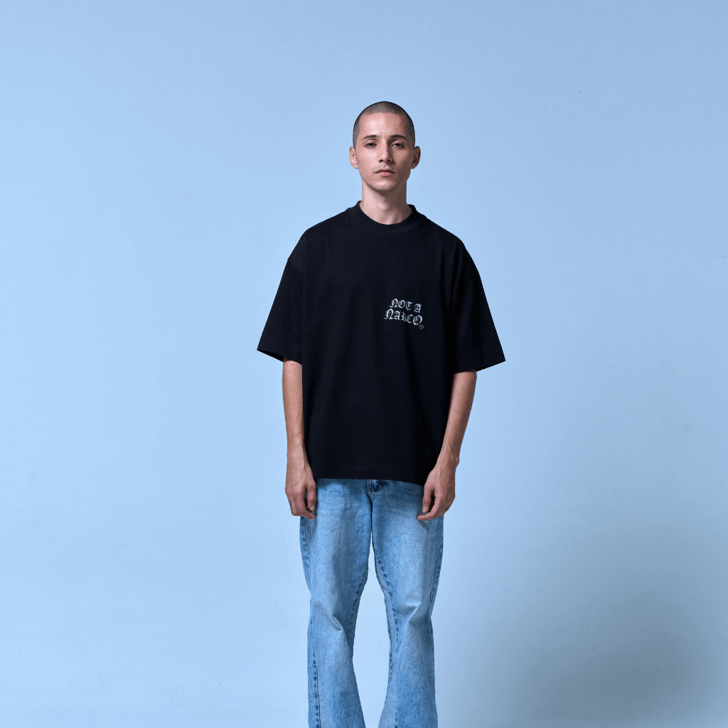 SINNERS NOT A NARCO FW25 CAMISETA BOXY NEGRA