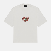 ASTRONOMIC ANDIAMO PIANO, MY FRIEND TOMATES CAMISETA OVERSIZED BEIGE