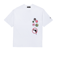 SINNERS STAMPS CAMISETA OVERSIZED BLANCA