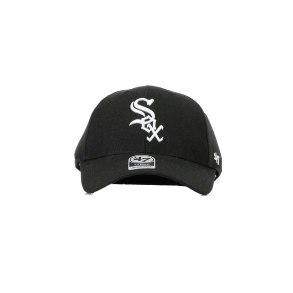 '47 MLB WHITE SOX BLACK ADJUSTABLE CAP 