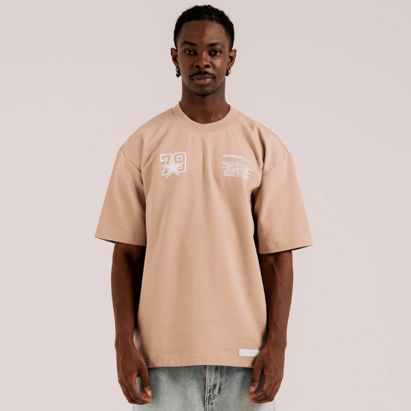 AURUM STARS I STAR AURA MOCHA CAMISETA OVERSIZE CAFE