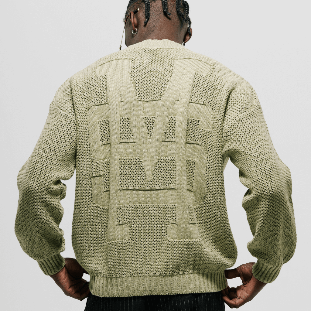 MONOIC TUTTO BENE 2 KNIT MONOGRAM SWEATER VERDE OLIVA