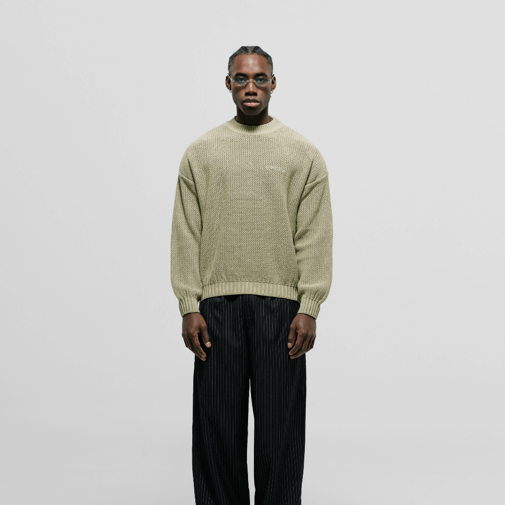 MONOIC TUTTO BENE 2 KNIT MONOGRAM SWEATER VERDE OLIVA