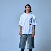 SINNERS STAMPS CAMISETA OVERSIZED BLANCA